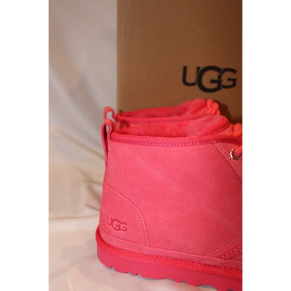 NIB UGG WOMEN'S NEUMEL CHUKKA SUEDE SHEARLING LINED ANKLE BOOTS PGW PINK SZ 8 - Picture 5 of 7